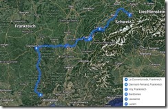 Route Clermont-Luzern